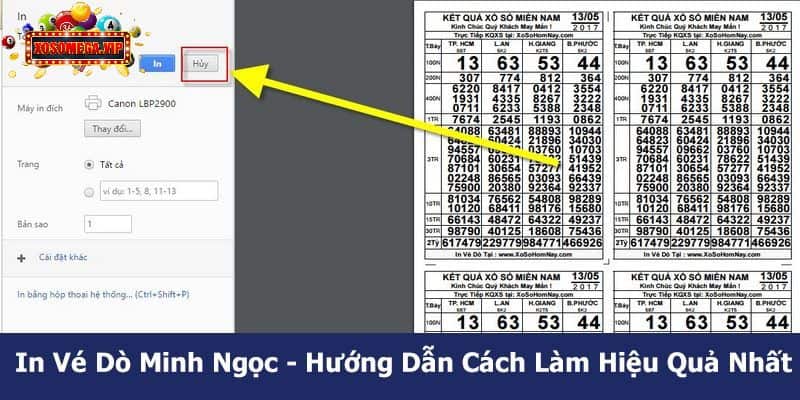 In Vé Dò Minh Ngọc - Hướng Dẫn Cách Làm Hiệu Quả Nhất
